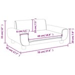 vidaXL Canapé pour enfants gris clair 70x45x33 cm velours