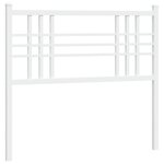 vidaXL Tête de lit métal blanc 100 cm
