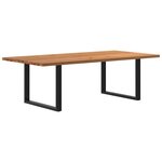 vidaXL Table à manger marron clair bois de chêne massif rectangulaire