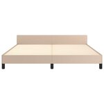 vidaXL Cadre de lit avec tête de lit sans matelas cappuccino 160x200cm