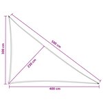 vidaXL Voile d'ombre 3 x 4 x 5 m HDPE Triangulaire Anthracite et blanc