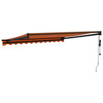 vidaXL Auvent rétractable automatique orange et marron 3x2 5 m