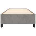 vidaXL Cadre de lit sans matelas gris clair 100x200 cm velours