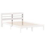 vidaXL Tête de lit avec étagères blanc 140 cm bois massif de pin