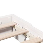 vidaXL Cadre de lit Blanc Bois de pin massif 135 x 190 cm Cadre de lit