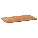 vidaXL Dessus de bureau marron clair bois chêne massif rectangulaire