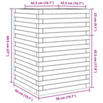 vidaXL Jardinière blanc 50x50x68 5 cm bois de pin massif