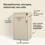 Boîte aux lettres et colis 2-en-1 connectée Boks One (RAL 1015)