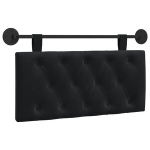 vidaXL Tête de lit suspendue Noir Velours