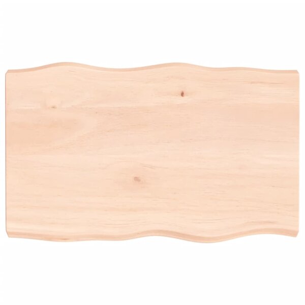 vidaXL Dessus de table bois massif non traité bordure assortie