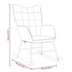 vidaXL Chaise à bascule avec tabouret Rouge bordeaux Tissu