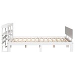 vidaXL Cadre de lit avec tête de lit sans matelas blanc 140x200 cm