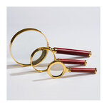 Loupe avec manche en bois de rose - grossissement 3x.