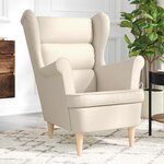 vidaXL Fauteuil blanc 74x84x100 cm lin