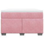 vidaXL Sommier à lattes de lit avec matelas rose 120x190 cm velours