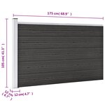 vidaXL Clôture de jardin WPC 175x105 cm Gris