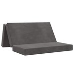 vidaXL Canapé-lit pliable 120 x 67 x 45 cm Gris foncé