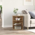 vidaXL Buffet chêne artisanal 35x35x55 cm bois d'ingénierie