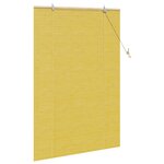 vidaXL Stores et Occultants avec des rideaux Jaune 110 x 160 cm Bambou