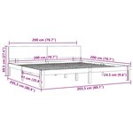 vidaXL Cadre de lit sans matelas bois massif de pin 200x200 cm