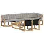 vidaXL Ensemble de canapés d'extérieur 9 pc Blanc et gris clair