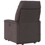 vidaXL Fauteuil inclinable de massage électrique Marron foncé Tissu