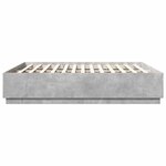 vidaXL Cadre de lit sans matelas gris béton 200x200 cm
