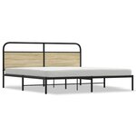 vidaXL Cadre de lit en métal sans matelas chêne sonoma 193x203 cm