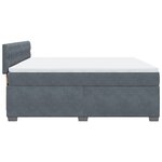 vidaXL Sommier à lattes de lit et matelas Gris foncé 180x200cm Velours