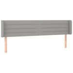 vidaXL Tête de lit avec oreilles Gris clair 183x16x78/88 cm Tissu