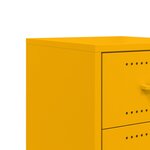 vidaXL Table de chevet jaune moutarde 36x39x59 cm acier