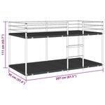 VidaXL Lit superposé sans matelas noir 90x200 cm acier