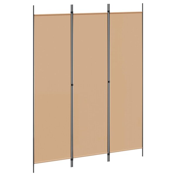 vidaXL Paravent à 3 panneaux Beige 150 x 200 cm Tissu
