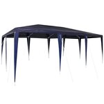 vidaXL Tente de fête Bleu  Blanc 600 x 400 x 266 cm Polyester  Acier
