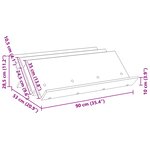 vidaXL Étagère à magazines avec étagère Chêne fumé 90 x 53 x 28 5 cm