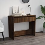 vidaXL Table console chêne marron 89x41x76 5 cm bois d'ingénierie