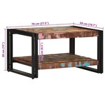 vidaXL Table basse multicolore 70x50x38 cm bois de récupération massif