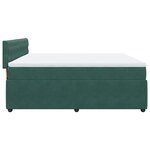 vidaXL Sommier à lattes de lit et matelas Vert foncé 200x200cm Velours
