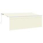 vidaXL Auvent Rétractable Crème 400 x 200 cm Polyester et Aluminium
