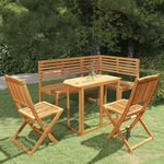 vidaXL Ensemble de bistro 4 Pièces Bois d'acacia solide