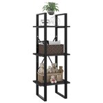 vidaXL Bibliothèque à 3 niveaux gris 40x30x105 cm bois d'ingénierie