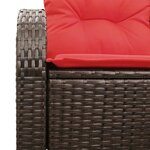 vidaXL Canapé de jardin Marron 124 x 62 x 85cm polyrotin