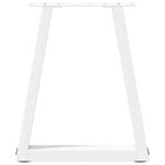 vidaXL Pieds de table basse en forme de V  2 pièces  blanc  38 x (42-43 3) cm  acier