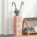 vidaXL Porte-parapluie Rose 15 5 x 15 5 x 49 cm Acier