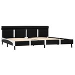 vidaXL Cadre de lit avec LED sans matelas noir 180x200 cm