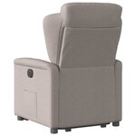 vidaXL Fauteuil inclinable électrique taupe tissu