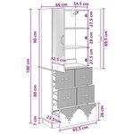 vidaXL Ensemble de Meubles 2 Pièces Chêne artisanal 66 x 34 5 x 87 cm