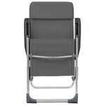 vidaXL Chaises de camping pliables 2 Pièces Gris Aluminium