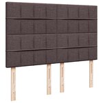 VidaXL Cadre de lit ottoman avec matelas marron foncé 140x200 cm tissu