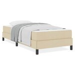vidaXL Lit à ressorts avec matelas Crème 90 x 200 cm tissu